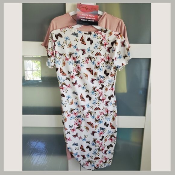 Everly June Double Dress - Blush Pink & Butterfly - Picture 4 of 7